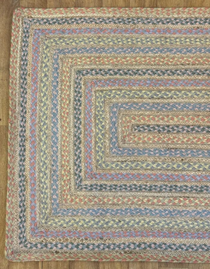 Pastel Fairisle Rectangle Jute Rug - Image 2